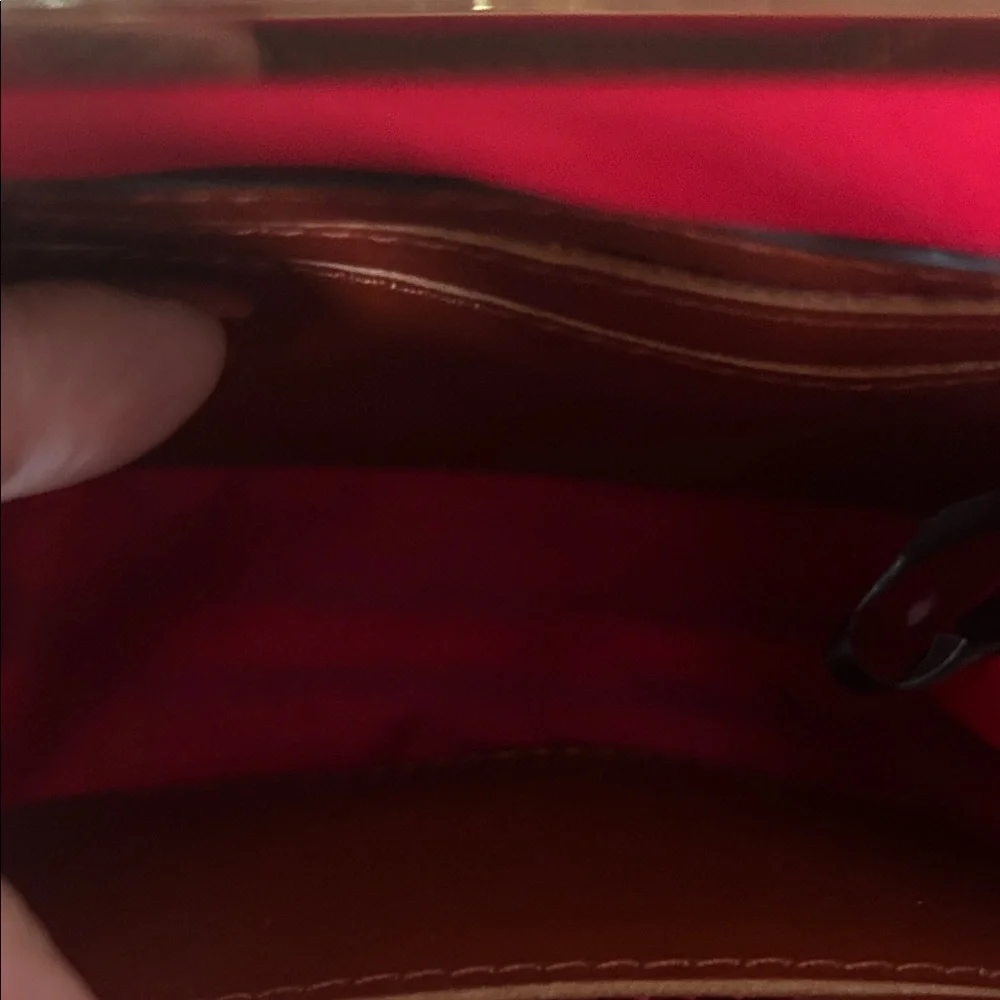 Dooney & Bourke Dark Green Suede Clutch - Picture 3 of 4